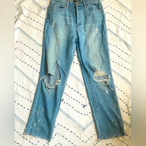 BDG, Size 27, High Waisted, Distressed Denim, White specs